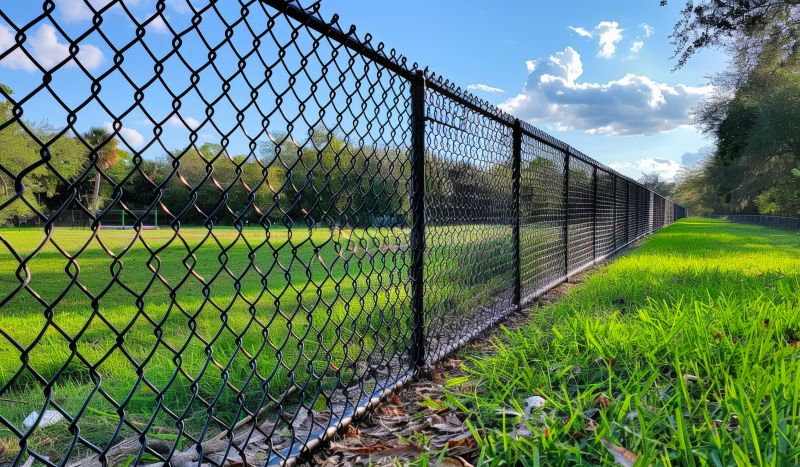 Chain-Link Fence with Security Features
